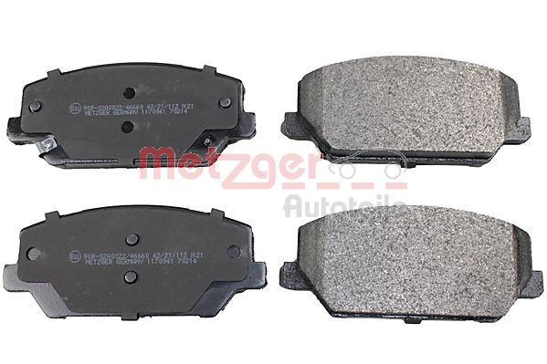 METZGER 1170941 Bremsbelagsatz, Scheibenbremse